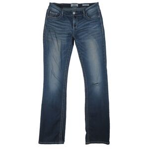 Daytrip‎ Jeans Womens 29XL Blue Virgo Boot Cut Mid Rise Distressed Faded Denim